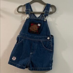 Y2K baseball shortalls 24 months